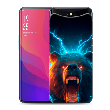 Силиконовый чехол на OPPO Find X с принтом Медведь