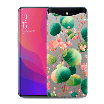 Силиконовый чехол на OPPO Find X с принтом женский