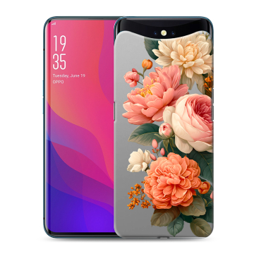 Силиконовый чехол на OPPO Find X с принтом цветы