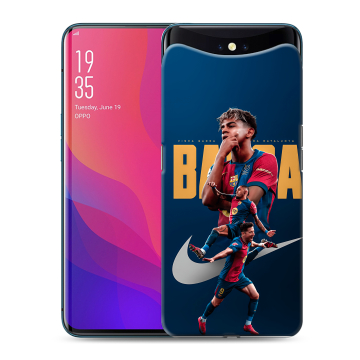 Силиконовый чехол на OPPO Find X с принтом Барселона Barca Yamal Силиконовый чехол на OPPO Find X с принтом Барселона Barca Yamal