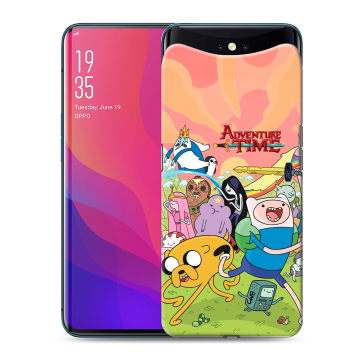 Силиконовый чехол на OPPO Find X с принтом Adventure time Время приключений