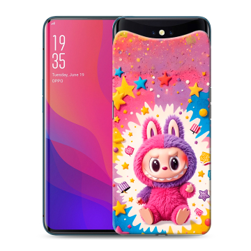 Силиконовый чехол на OPPO Find X с принтом Labubu Лабубу Силиконовый чехол на OPPO Find X с принтом Labubu Лабубу