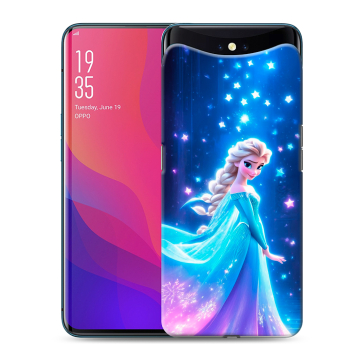 Силиконовый чехол на OPPO Find X с принтом Холодное сердце Frozen
