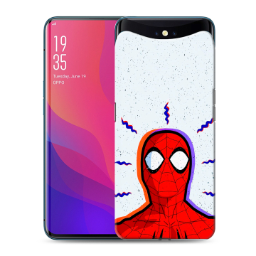 Силиконовый чехол на OPPO Find X с принтом Spiderman Человек паук