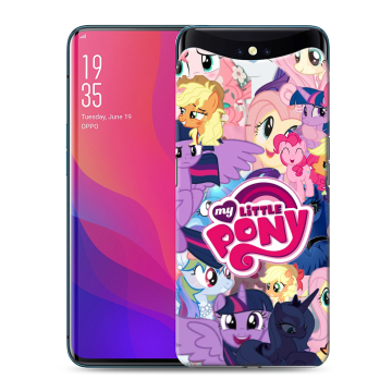 Силиконовый чехол на OPPO Find X с принтом My little pony Дружба чудо