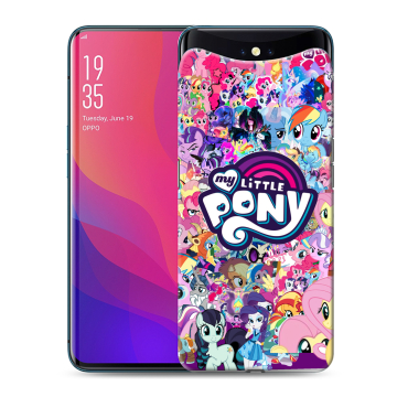 Силиконовый чехол на OPPO Find X с принтом My little pony Дружба чудо Силиконовый чехол на OPPO Find X с принтом My little pony Дружба чудо