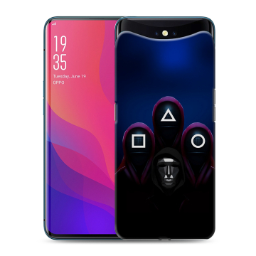 Силиконовый чехол на OPPO Find X с принтом Игра Кальмара