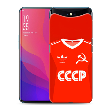 Силиконовый чехол на OPPO Find X с принтом Флаг Герб СССР
