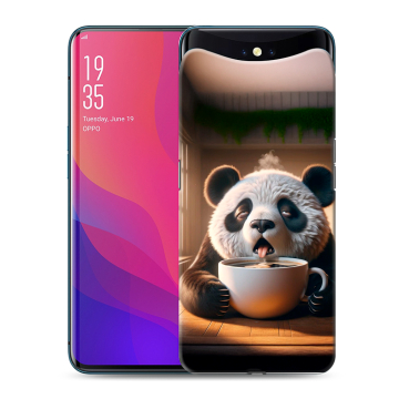 Силиконовый чехол на OPPO Find X с принтом смешная панда
