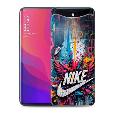 Силиконовый чехол на OPPO Find X с принтом Nike Найк