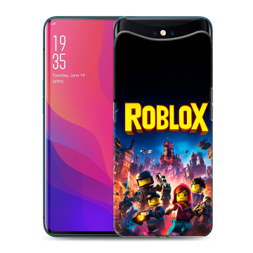 Силиконовый чехол на OPPO Find X с принтом Roblox Роблокс Силиконовый чехол на OPPO Find X с принтом Roblox Роблокс