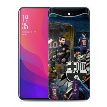 Силиконовый чехол на OPPO Find X с принтом Messi Barcelona