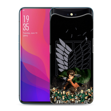 Силиконовый чехол на OPPO Find X с принтом Атака титанов Силиконовый чехол на OPPO Find X с принтом Атака титанов