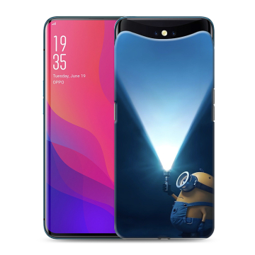 Силиконовый чехол на OPPO Find X с принтом Миньоны Силиконовый чехол на OPPO Find X с принтом Миньоны