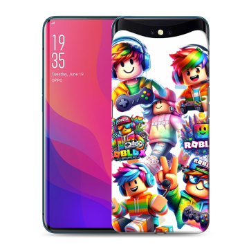 Силиконовый чехол на OPPO Find X с принтом Roblox Роблокс Силиконовый чехол на OPPO Find X с принтом Roblox Роблокс