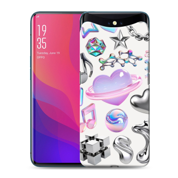 Силиконовый чехол на OPPO Find X с принтом Y2K