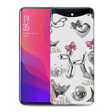 Силиконовый чехол на OPPO Find X с принтом Y2K Силиконовый чехол на OPPO Find X с принтом Y2K