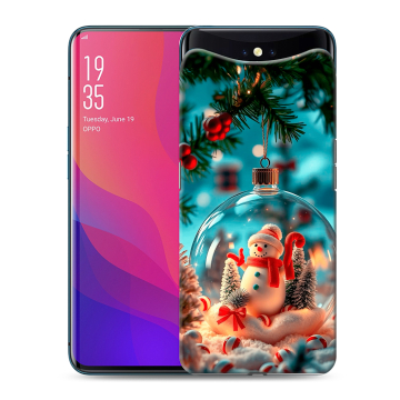 Силиконовый чехол на OPPO Find X с принтом Новый год