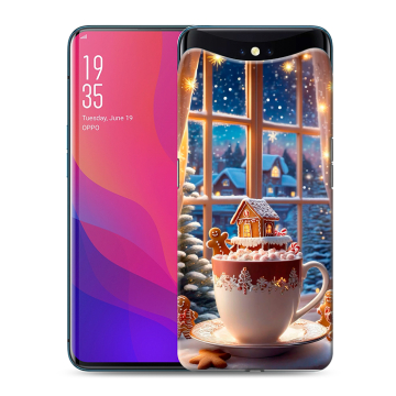 Силиконовый чехол на OPPO Find X с принтом Новый год