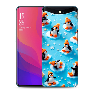 Силиконовый чехол на OPPO Find X с принтом Новый год
