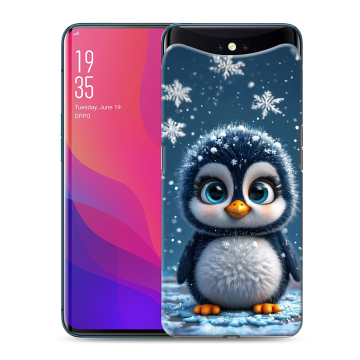 Силиконовый чехол на OPPO Find X с принтом Новый год