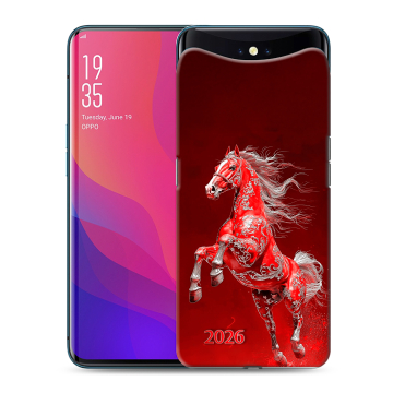 Силиконовый чехол на OPPO Find X с принтом Новый год