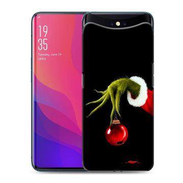 Силиконовый чехол на OPPO Find X с принтом Новый год Гринч