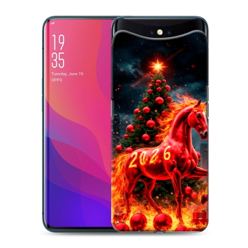 Силиконовый чехол на OPPO Find X с принтом Новый год