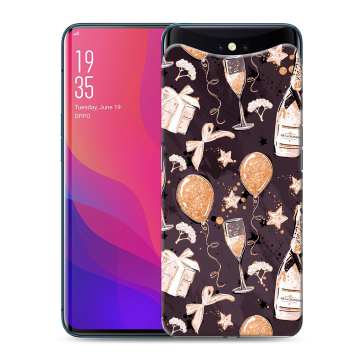 Силиконовый чехол на OPPO Find X с принтом Новый год