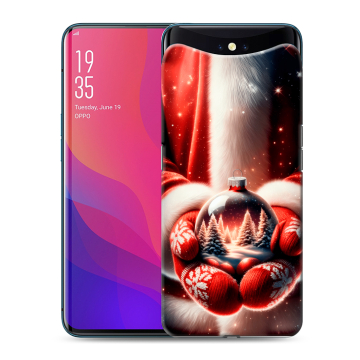 Силиконовый чехол на OPPO Find X с принтом Новый год