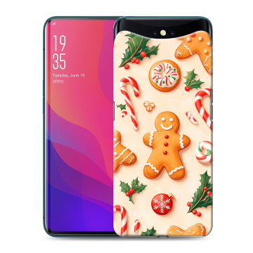 Силиконовый чехол на OPPO Find X с принтом Новый год