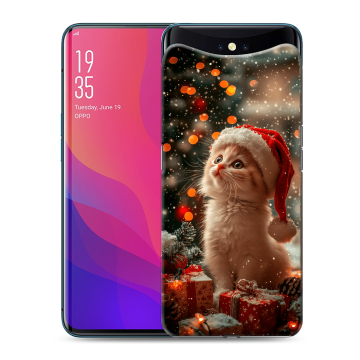 Силиконовый чехол на OPPO Find X с принтом Новый год