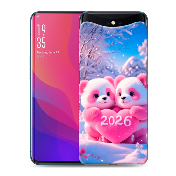 Силиконовый чехол на OPPO Find X с принтом Новый год