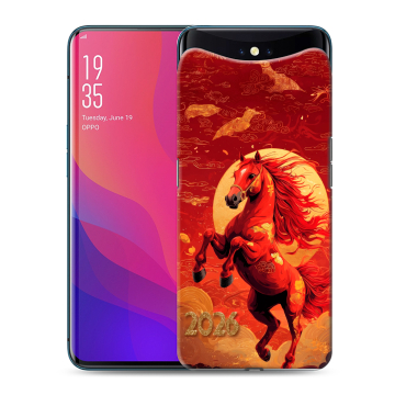 Силиконовый чехол на OPPO Find X с принтом Новый год