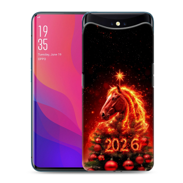 Силиконовый чехол на OPPO Find X с принтом Новый год