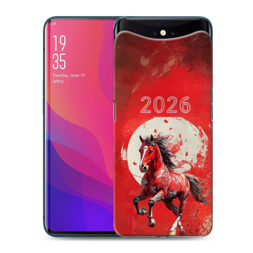 Силиконовый чехол на OPPO Find X с принтом Новый год