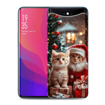 Силиконовый чехол на OPPO Find X с принтом Новый год