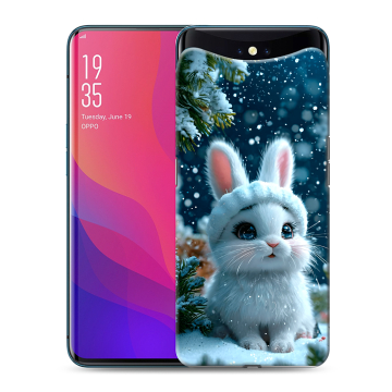 Силиконовый чехол на OPPO Find X с принтом Новый год