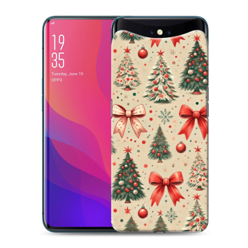 Силиконовый чехол на OPPO Find X с принтом Новый год