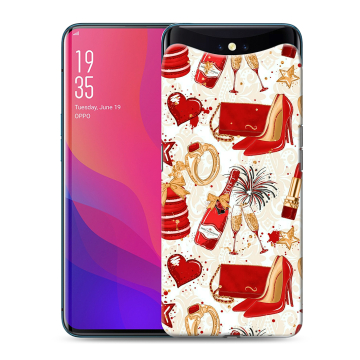 Силиконовый чехол на OPPO Find X с принтом Новый год