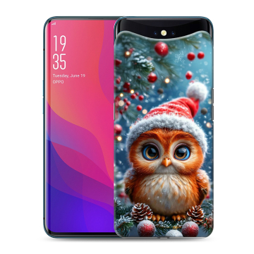 Силиконовый чехол на OPPO Find X с принтом Новый год