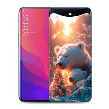 Силиконовый чехол на OPPO Find X с принтом Новый год