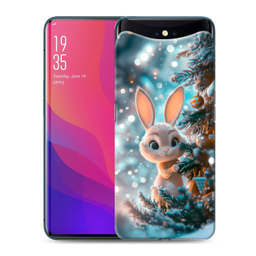 Силиконовый чехол на OPPO Find X с принтом Новый год