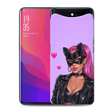 Силиконовый чехол на OPPO Find X с принтом женский