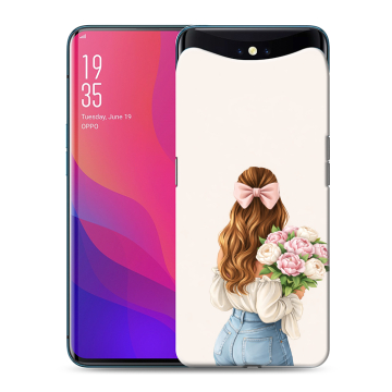 Силиконовый чехол на OPPO Find X с принтом женский Силиконовый чехол на OPPO Find X с принтом женский