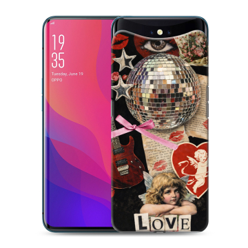 Силиконовый чехол на OPPO Find X с принтом для девочек