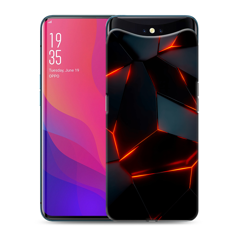 Силиконовый чехол на OPPO Find X с принтом Яркие абстракции Силиконовый чехол на OPPO Find X с принтом Яркие абстракции