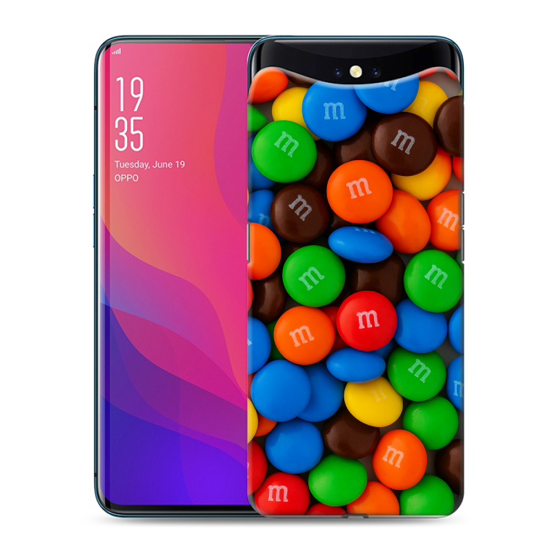Силиконовый чехол на OPPO Find X с принтом Конфеты Силиконовый чехол на OPPO Find X с принтом Конфеты