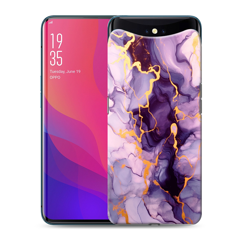 Пластиковый чехол на OPPO Find X с принтом Мрамор Пластиковый чехол на OPPO Find X с принтом Мрамор