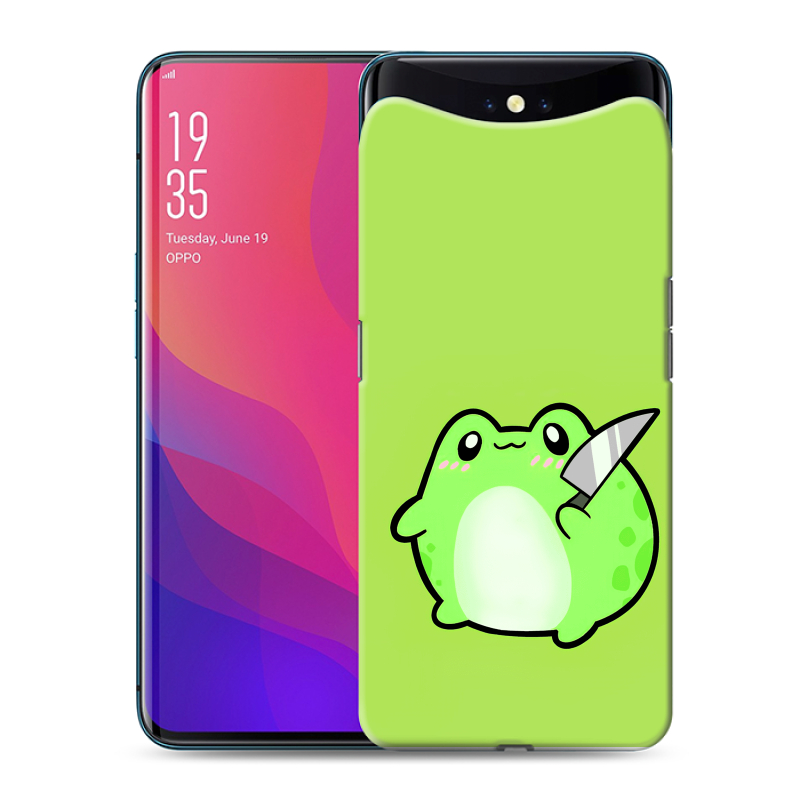 Силиконовый чехол на OPPO Find X с принтом Лягушенок Силиконовый чехол на OPPO Find X с принтом Лягушенок